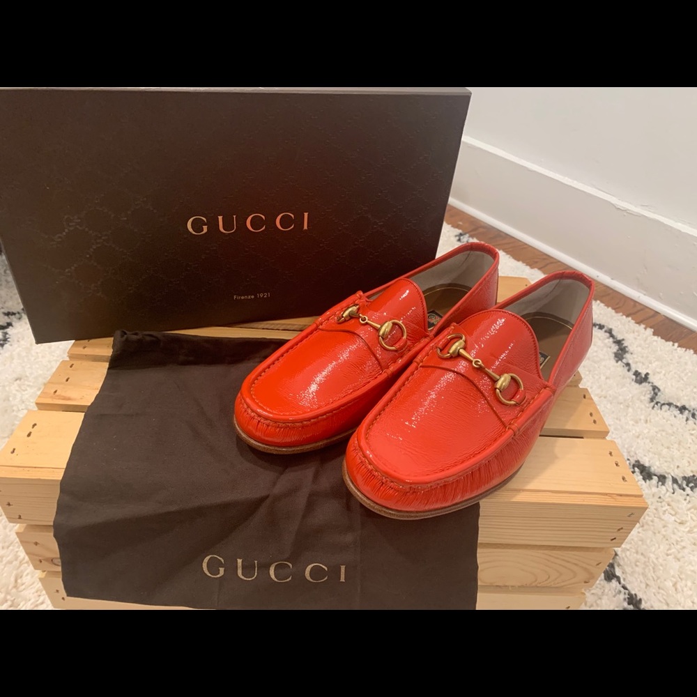 Gucci Vernice Naplack pumpkin (loafers)